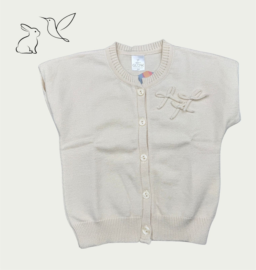 Tejido para Niña con Botones y Bordado Elegante | Cardigan Infantil Suave