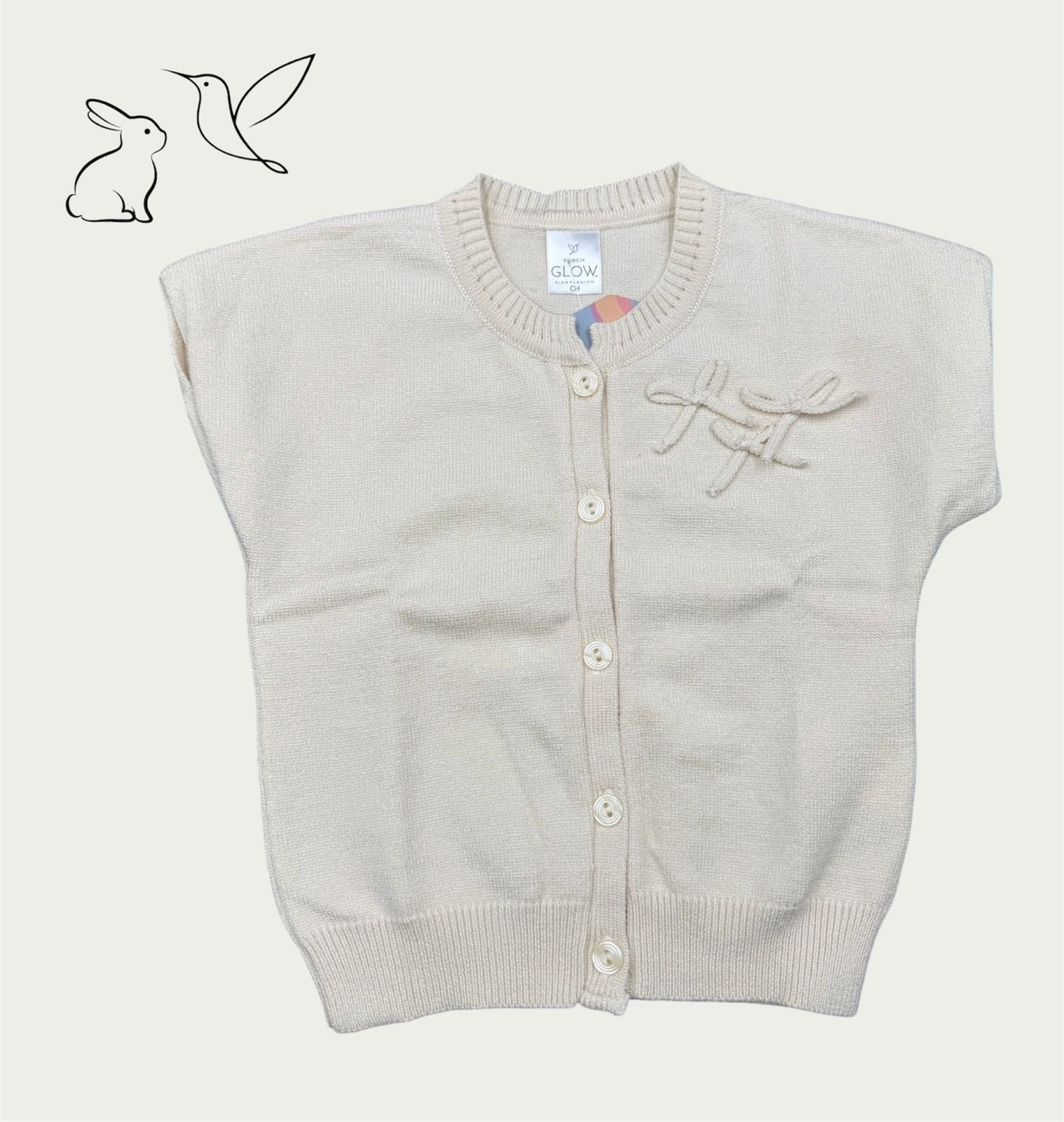 Tejido para Niña con Botones y Bordado Elegante | Cardigan Infantil Suave