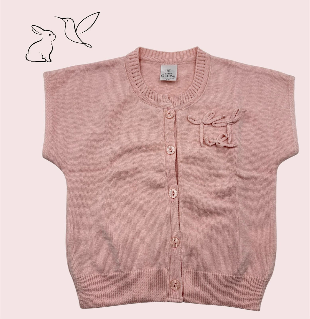 Tejido para Niña con Botones y Bordado Elegante | Cardigan Infantil Suave