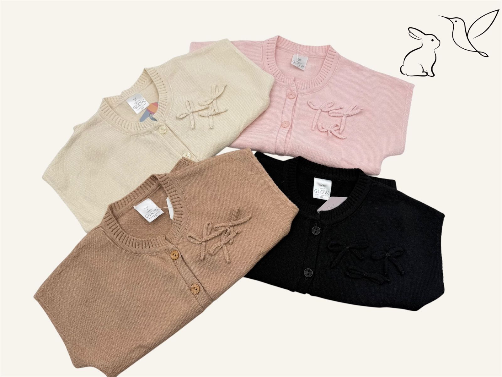 Tejido para Niña con Botones y Bordado Elegante | Cardigan Infantil Suave