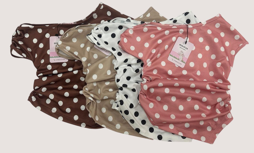 🌸 Blusa Infantil de Lunares | Manga Corta | Suave y Cómoda | Tallas para Niña