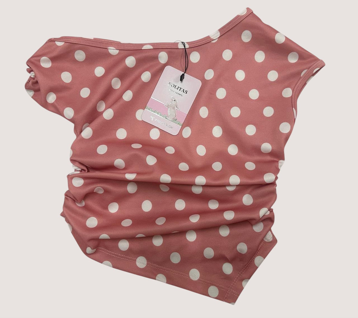 🌸 Blusa Infantil de Lunares | Manga Corta | Suave y Cómoda | Tallas para Niña