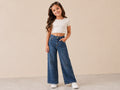 Jeans Wide Leg para Niña | Mezclilla Pierna Ancha ✨👖