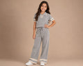 Conjunto Tejido para Niña 2 Piezas | Blusa Tipo Polo + Pantalón Wide Leg ✨