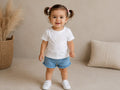✨ Playera para Niña con Bordado – Manga Corta, Suave y Cómoda