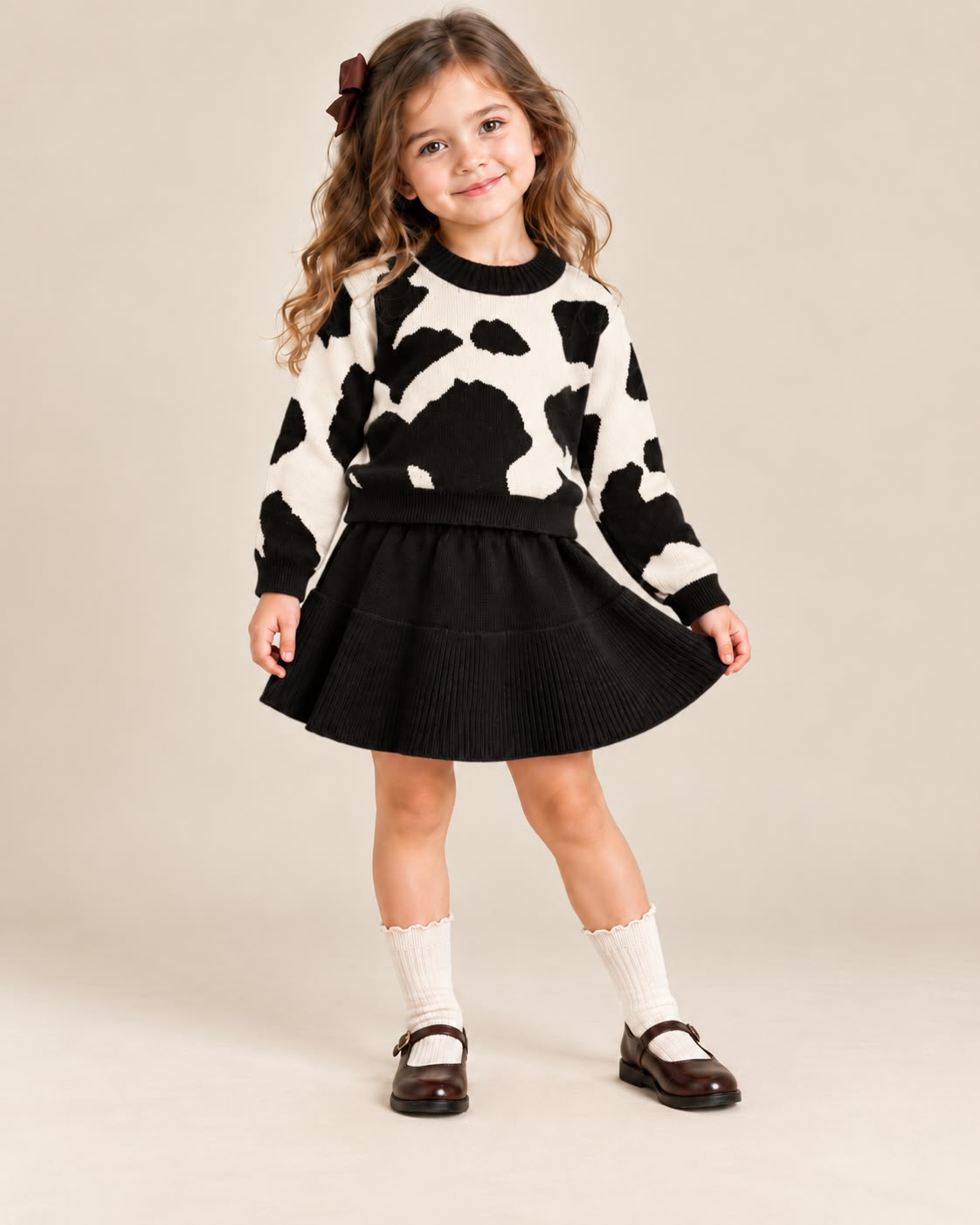💕✨ ¡El conjunto más lindo y moderno para tu pequeña! Vaca