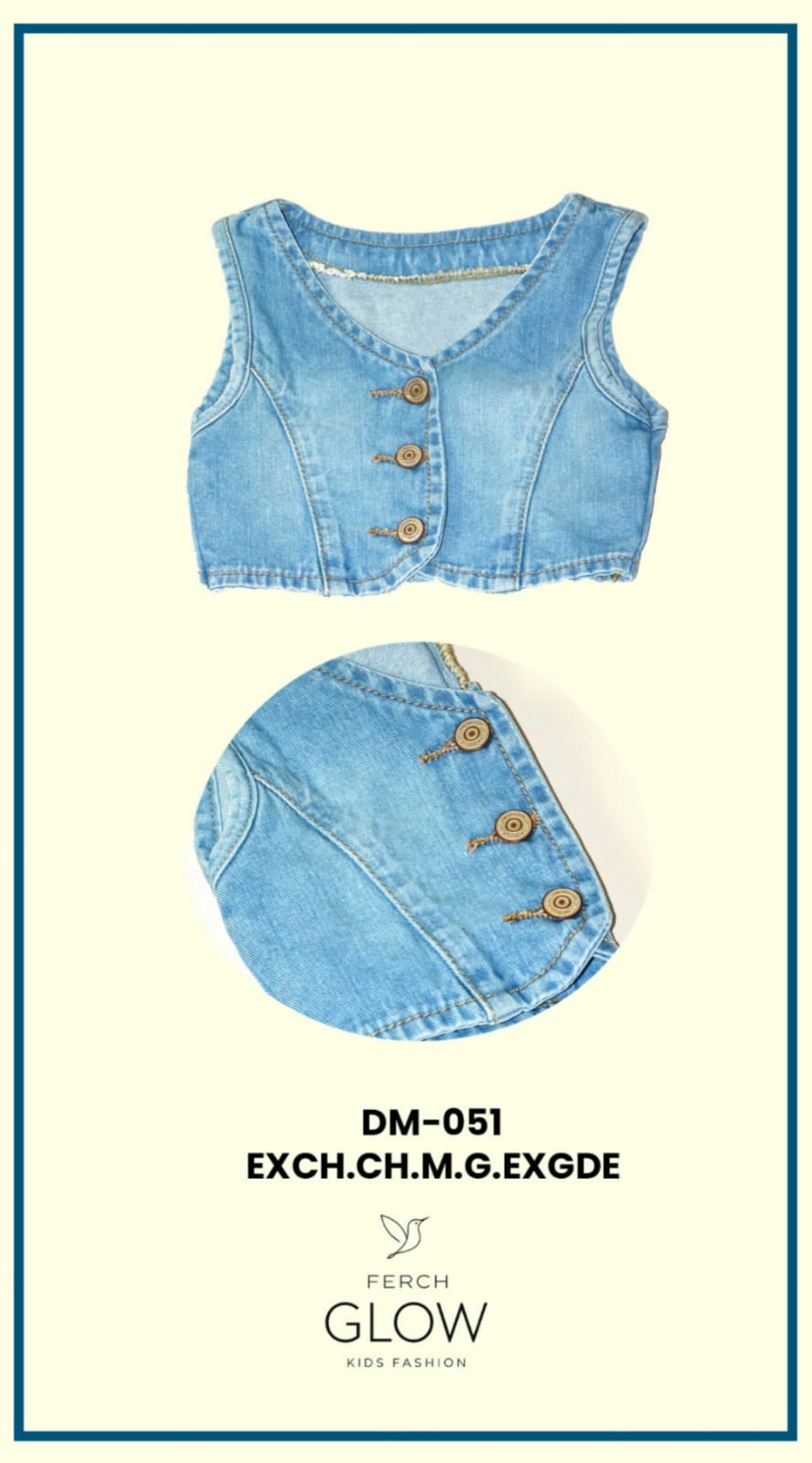 Chaleco Denim Crop "Vintage Vibe"