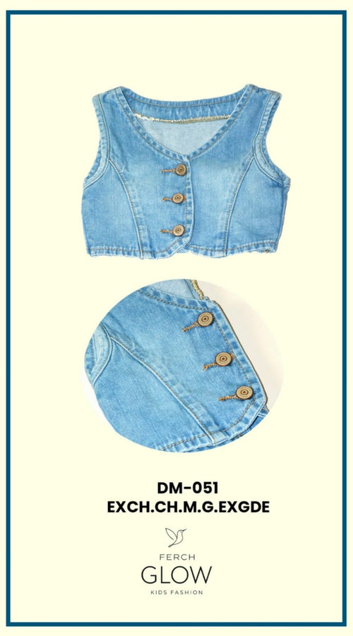 Chaleco Denim Crop "Vintage Vibe"