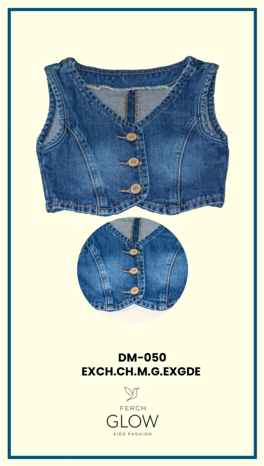 Chaleco Denim Crop "Vintage Vibe"